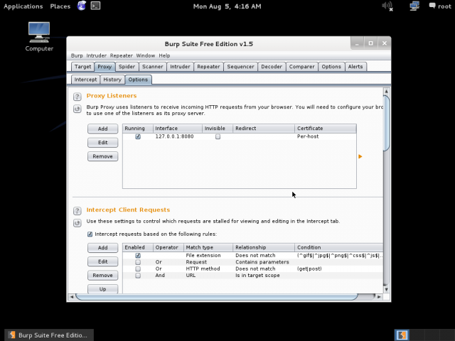 burp suite au linux kali