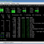 Glances gives a quick overview of system usage on Linux