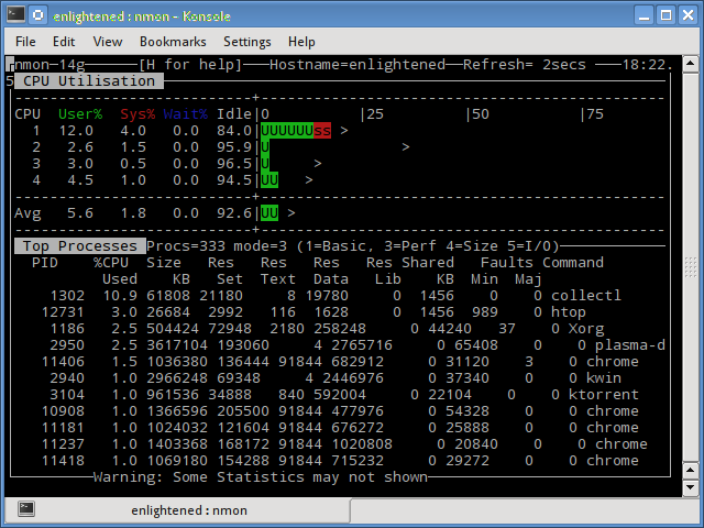 nmon process view