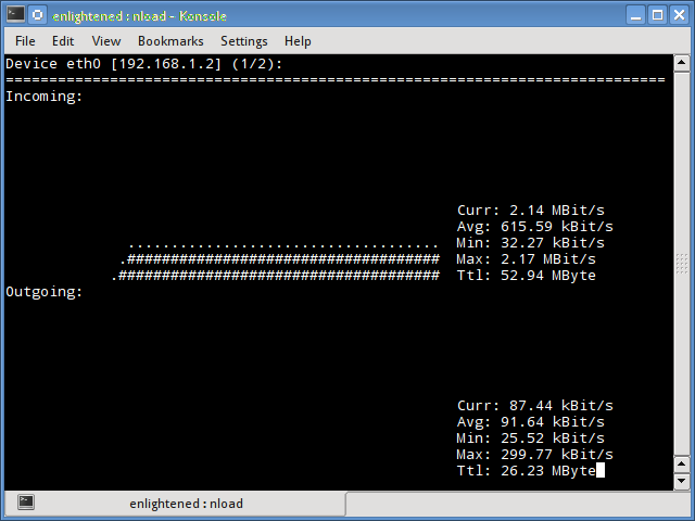 nload command linux