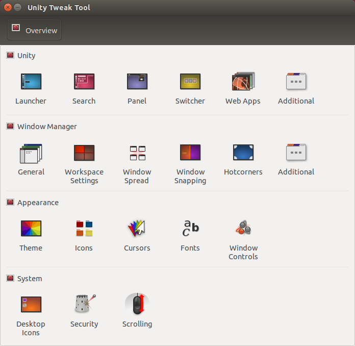 Ubuntu unity tweak tool