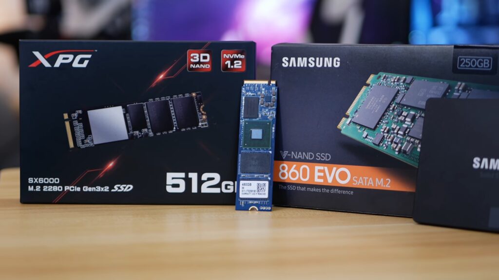 XPG M.2 PCIe Gen 3x2 NVMe SSD vs Samsung 860 EVO M.2 SATA SSD