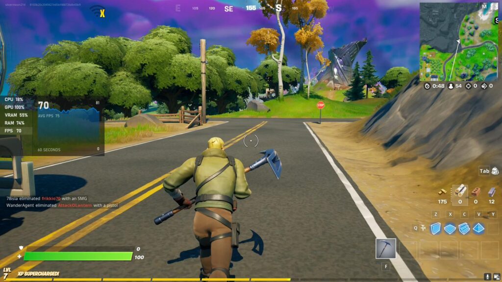 Fortnite FPS Asus TUF A17 FA706QM-HX008TS