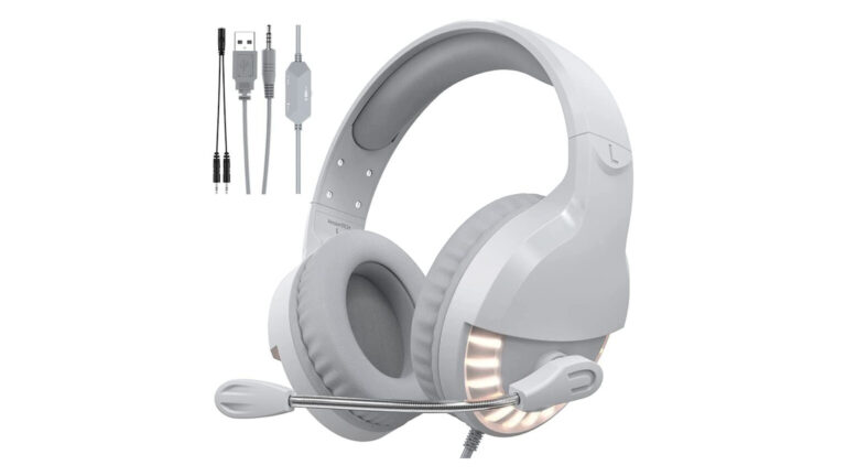 VersionTECH White Gaming Headset PS5 PS4 Game Headphones