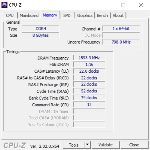 Acer Aspire 5 A515-45-R0HB CPU-Z RAM