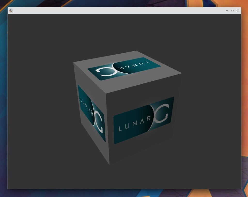 VKCube on Kubuntu 23.04 with Nvidia RTX 3060