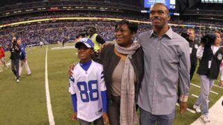 Marvin Harrison Jr. with Mom and Dad