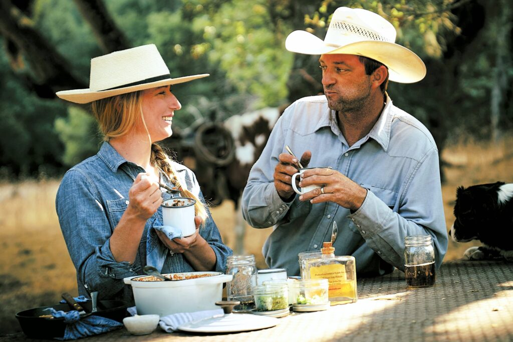 Elizabeth Poett with husband Austin Campbell