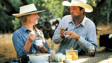 Elizabeth Poett with husband Austin Campbell
